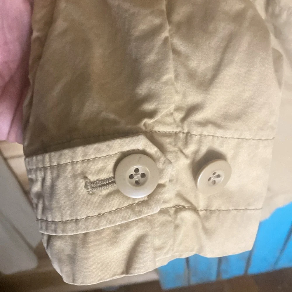 J. Crew tan chore coat size large button flap pockets